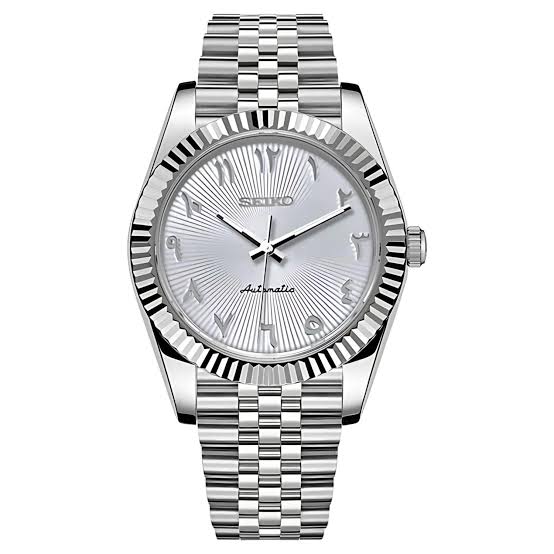 Seiko Automatic Arabic Dial Stainless Steel Watch Mod