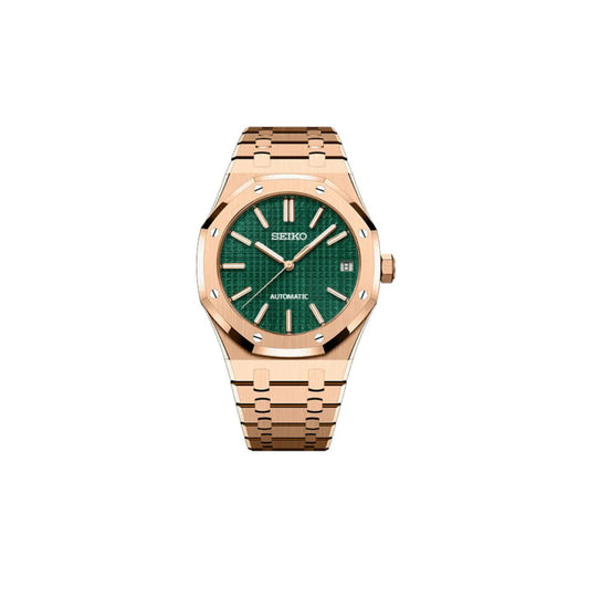 Seiko Royal Oak Rose Gold Green Dial