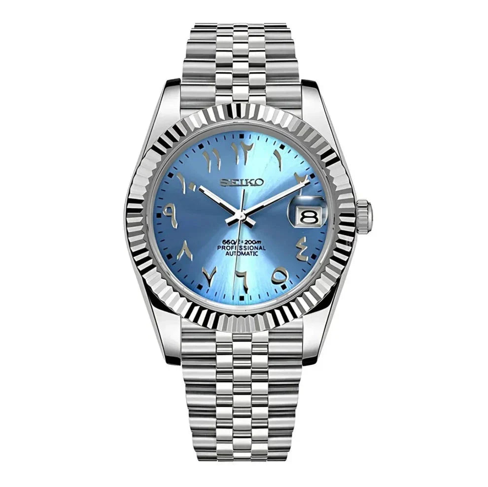 Seiko Datejust Mod – Azure Elegance Redefined