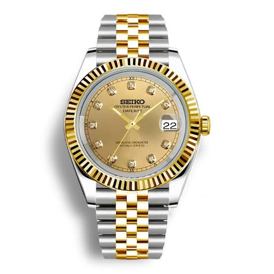 Seiko Mod Datejust – Gold & Steel Jubilee Edition