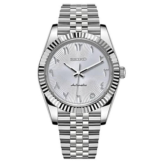 Seiko Automatic Arabic Dial Stainless Steel Watch Mod