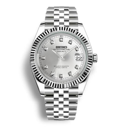 Seiko Mod Datejust – Classic Silver Edition