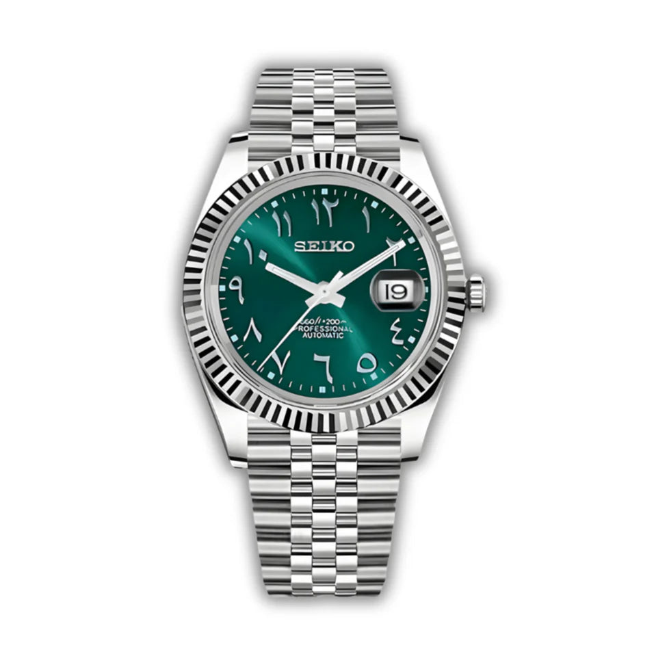 Seiko Datejust Mod – Emerald Elegance