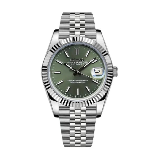 Seiko Mod Datejust Olive Green